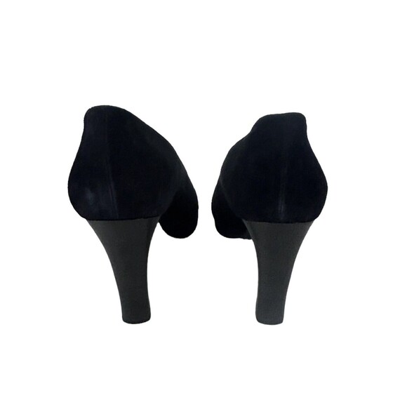 Yves Saint Laurent YSL Blue Suede Pumps Shoes Block Heel MISMATCHED 7M & 7N Vtg - Picture 4 of 15